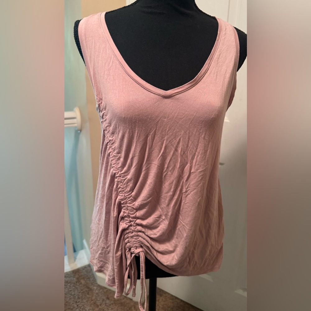 Express Mauve Ruched Tank Top